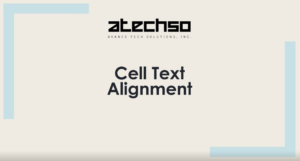 Poster with instructions on using Cell Text Alignment on Microsoft Excel, featuring bold text.