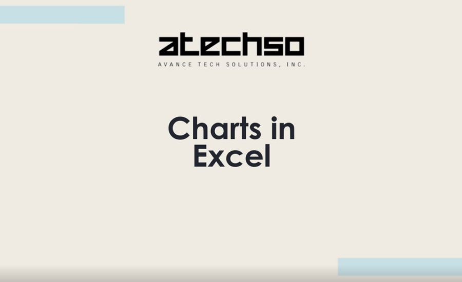 Poster with instructions on using Charts in Excel, featuring bold text and Microsoft Excel's logo.