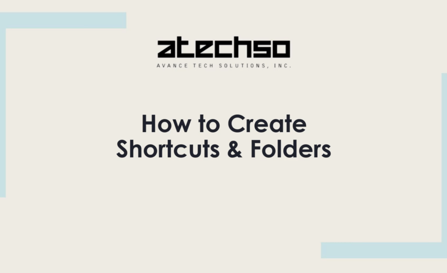 Poster with instructions on How to Create Shortcuts and Folders on Windows, featuring bold text.
