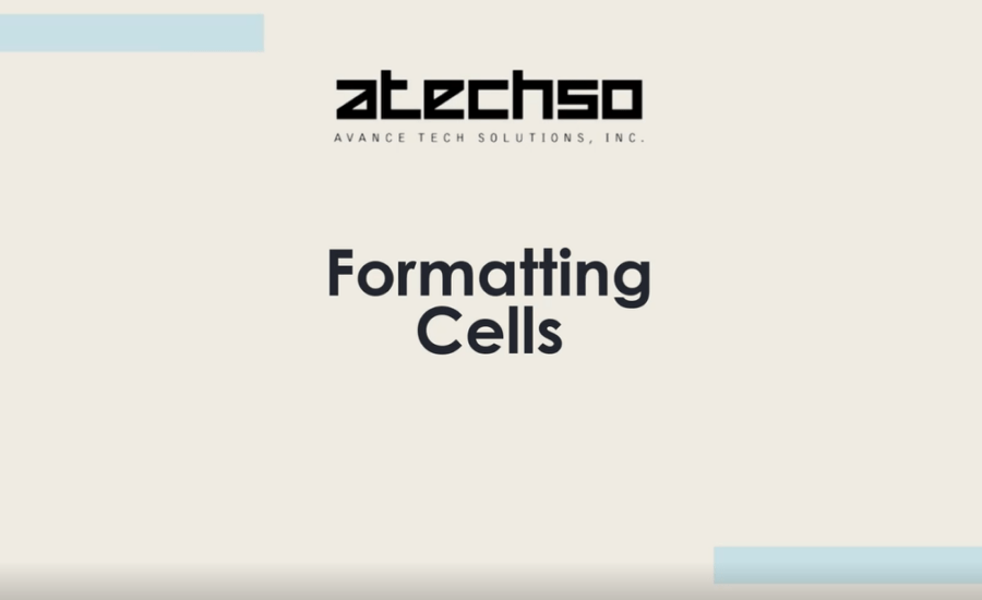 Poster with instructions on Formatting Cells in Microsoft Excel, featuring bold text.