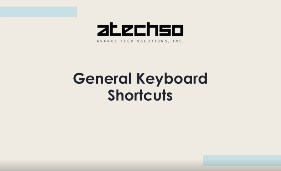 Poster with instructions on using General Keyboard Shortcuts on Windows, featuring bold text.