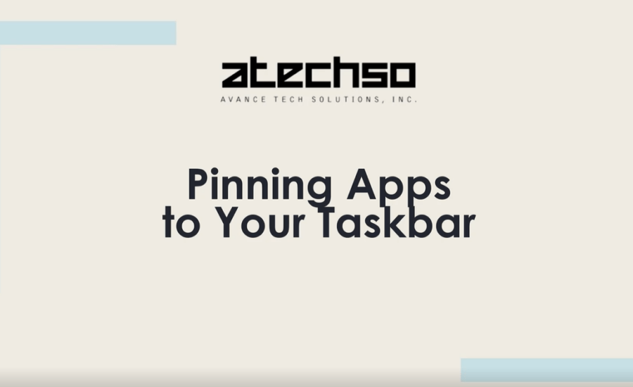 Poster with instructions on Pinning Apps to Your Taskbar, featuring bold text.