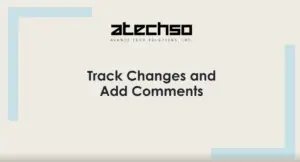 Poster with instructions on using Track Changes and Add Comments, featuring bold text.