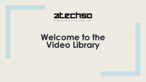 Poster with text "Welcome to the Video Library", featuring bold text.