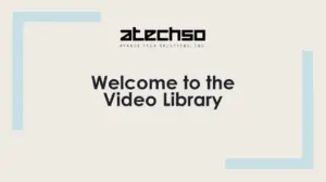 Poster with text "Welcome to the Video Library", featuring bold text.