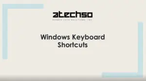 Poster with instructions on using Windows Keyboard Shortcuts, featuring bold text.